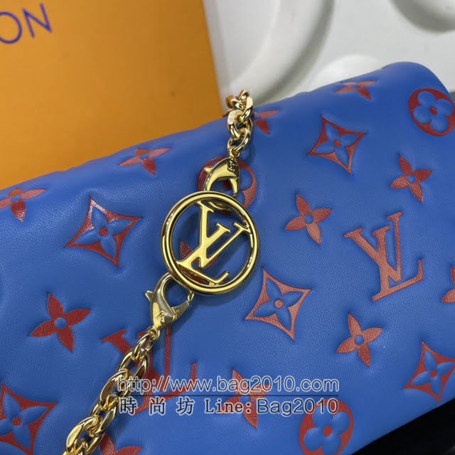 Louis Vuitton新款女包 M80742 路易威登Pochette Coussin链条包 Monogram压纹绵羊皮LV小挎包  ydh4170